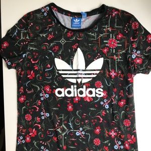 Adidas floral shirt